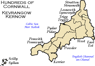 The old 'hundreds' of Cornwall