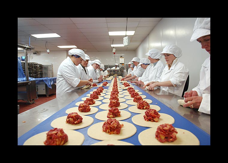 Crantock Bakery - one of the crimping lines