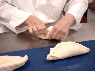 Crantock Bakery - right-handed crimping