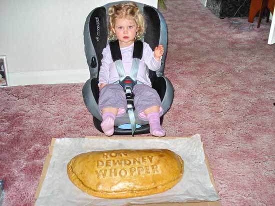 Young Anna with a Ron Dewdney Whopper pasty