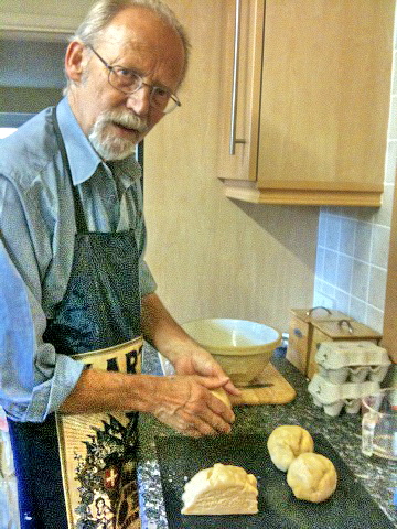 Some fool making pastry for hen and cock pasties .....