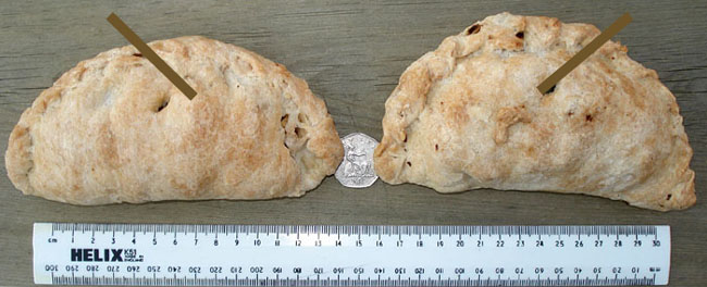 A brace of hen and cock pasties -"no such thing" indeed!