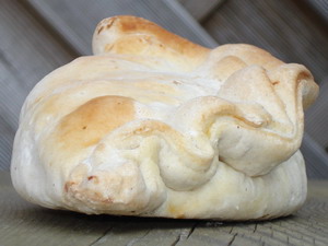 Ivybridge pasty, other end showing side crimp