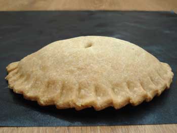 View of the crust made by the crimper